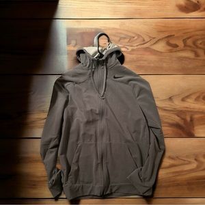 Nike dri fit full zip gray jacket size Large